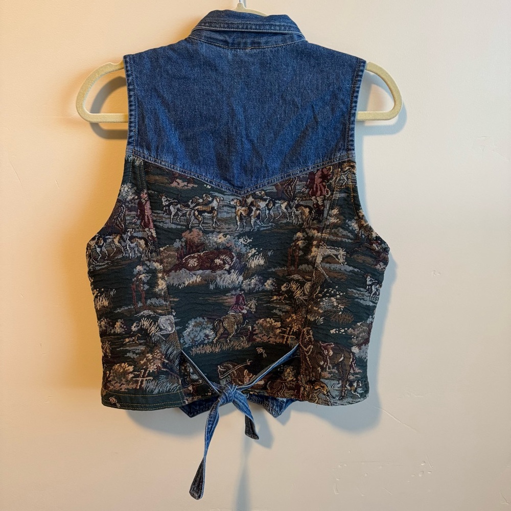 Nina Piccalino Blue Denim Vest - Picture 5 of 7